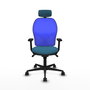 PIQUERAS Y CRESPO Silla de oficina Jorquera Verde petróleo y Azul