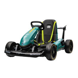Bizak Aston Martin Kart F1 - Coche Eléctrico Infantil 12V, Licencia Oficial, Réplica F1, 2 Velocidades, Bluetooth, Luces, para +6 Años