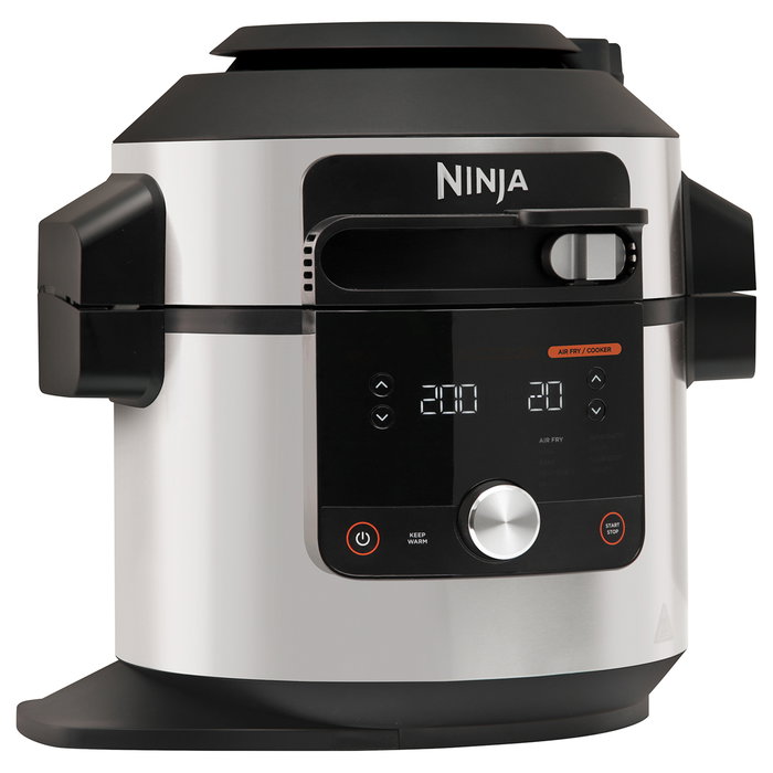 Ninja OL650EU Foodi MAX Multifunktionskochgerät 7.5L 1760W Negro Acero Inoxidable Olla a Presión con Parrilla y 12 Programas