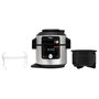 Ninja OL650EU Foodi MAX Multifunktionskochgerät 7.5L 1760W Negro Acero Inoxidable Olla a Presión con Parrilla y 12 Programas