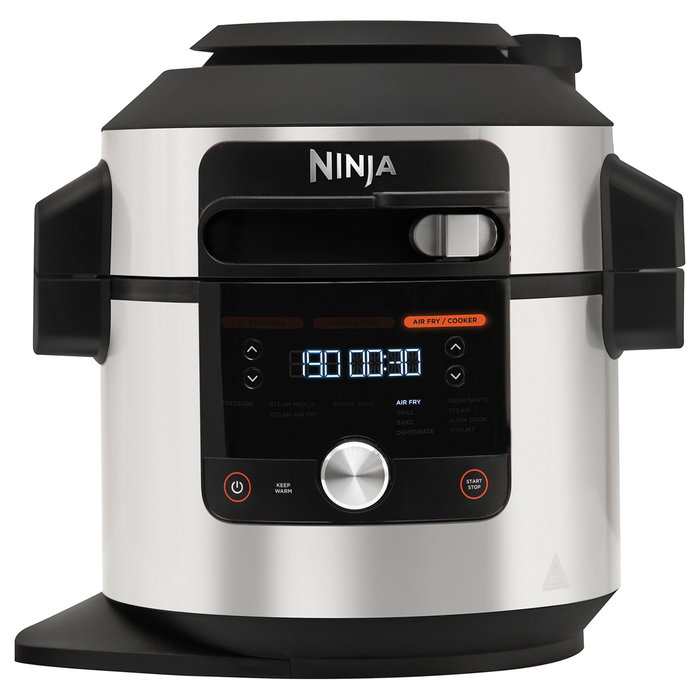 Ninja OL650EU Foodi MAX Multifunktionskochgerät 7.5L 1760W Negro Acero Inoxidable Olla a Presión con Parrilla y 12 Programas