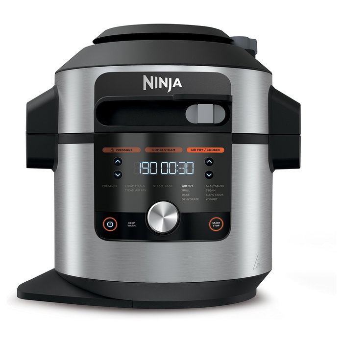 Ninja OL650EU Foodi MAX Multifunktionskochgerät 7.5L 1760W Negro Acero Inoxidable Olla a Presión con Parrilla y 12 Programas