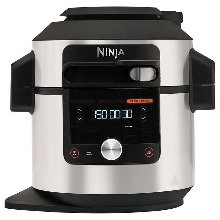 Ninja OL650EU Foodi MAX Multifunktionskochgerät 7.5L 1760W Negro Acero Inoxidable Olla a Presión con Parrilla y 12 Programas