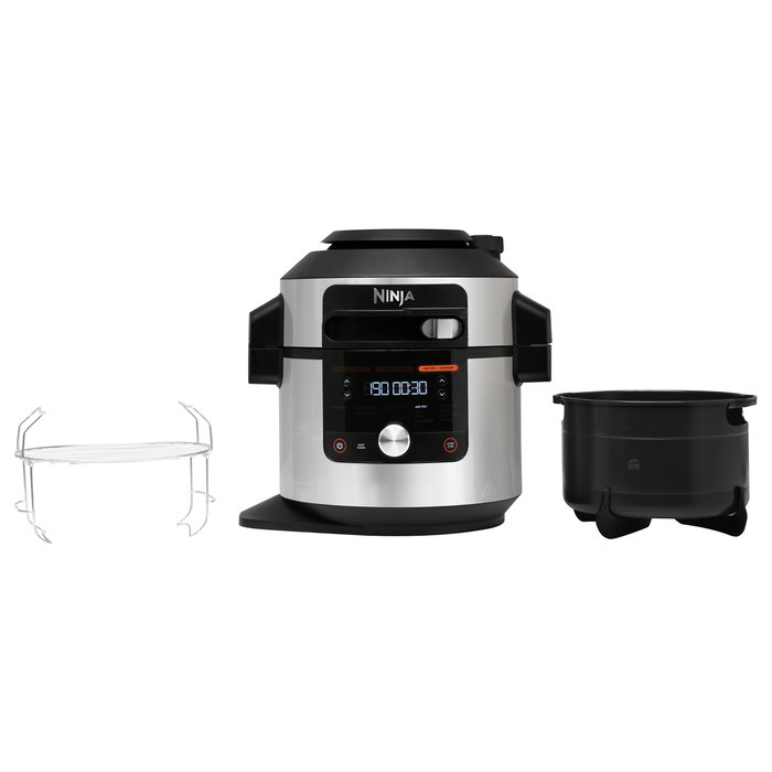Ninja OL650EU Foodi MAX Multifunktionskochgerät 7.5L 1760W Negro Acero Inoxidable Olla a Presión con Parrilla y 12 Programas