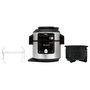 Ninja OL650EU Foodi MAX Multifunktionskochgerät 7.5L 1760W Negro Acero Inoxidable Olla a Presión con Parrilla y 12 Programas