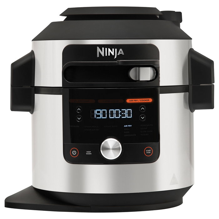 Ninja OL650EU Foodi MAX Multifunktionskochgerät 7.5L 1760W Negro Acero Inoxidable Olla a Presión con Parrilla y 12 Programas