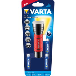 Varta Linterna de Mano F10 LED Negro/Rojo