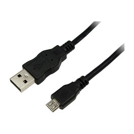 LogiLink Cable USB A a Micro B de 3 metros, negro