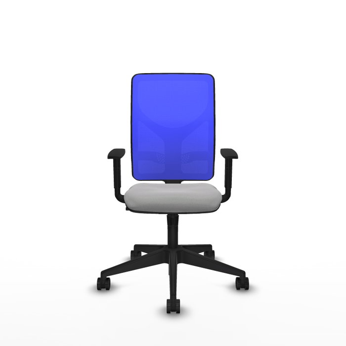PIQUERAS Y CRESPO Silla de oficina Motilla con mecanismo Sincro, Gris claro y Azul