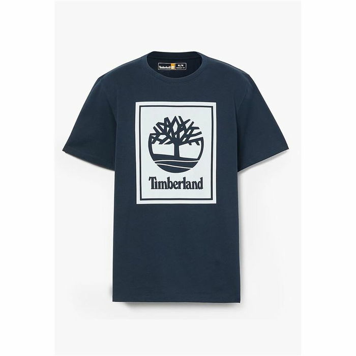 Camiseta de Manga Corta Hombre Timberland Stack Logo Negro