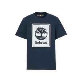 Camiseta de Manga Corta Hombre Timberland Stack Logo Negro