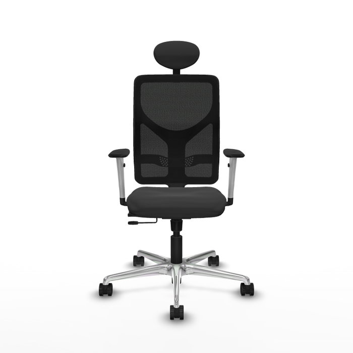 PIQUERAS Y CRESPO Silla de oficina Motilla con mecanismo Sincro/Traslack Gris oscuro y Negro