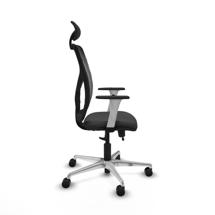 PIQUERAS Y CRESPO Silla de oficina Motilla con mecanismo Sincro/Traslack Gris oscuro y Negro