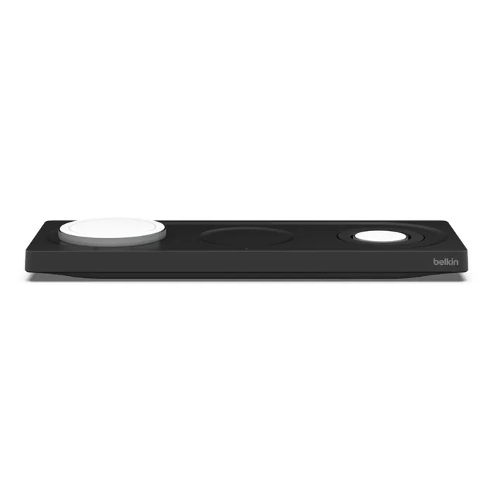 Belkin BOOST↑CHARGE PRO WIZ016VF/BK - Base de carga inalámbrica 3 en 1 Magsafe rápida para iPhone, AirPods y Apple Watch - Negro