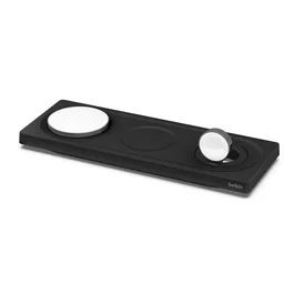 Belkin BOOST↑CHARGE PRO WIZ016VF/BK - Base de carga inalámbrica 3 en 1 Magsafe rápida para iPhone, AirPods y Apple Watch - Negro