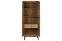 DKD Home Decor Vitrina Balines Natural Teca Cristal 190 x 80 x 45 cm