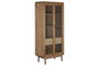 DKD Home Decor Vitrina Balines Natural Teca Cristal 190 x 80 x 45 cm