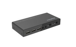 MicroConnect Conmutador KVM HDMI MC-HDMIKVM0201-4K 2x1 4K@60Hz 4:4:4 HDCP 2.2/1.4 18Gbps 3D