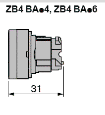 SCHNEIDER ELECTRIC Interruptor de presión Harmony XB4 negro 22mm SCHNEIDER ELECTRIC Interruptor de presión Harmony XB4 negro 22mm