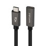 Nanocable Cable Alargador USB-C Macho a Hembra 3.2 Gen2x2 20Gbps, 50cm, Negro