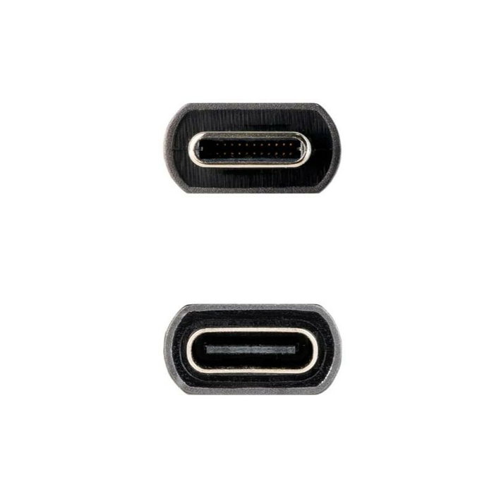 Nanocable Cable Alargador USB-C Macho a Hembra 3.2 Gen2x2 20Gbps, 50cm, Negro