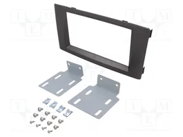 ACV Bastidor de montaje de radio 2 DIN para Iveco Daily IV/V 2006-2014, gris oscuro