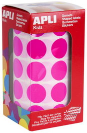 APLI Gomets de Círculos de 20 mm Fucsia, 1.770 unidades