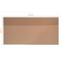 NOBO Tablero de Anuncios de Corcho Essence con Marco de Aluminio 200x100 cm