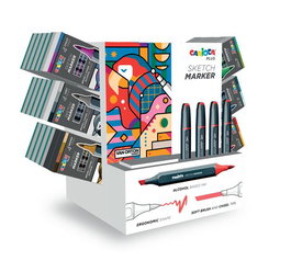 CARIOCA Rotulador Plus Sketch Marker Doble Punta con Expositor de 36 Unidades