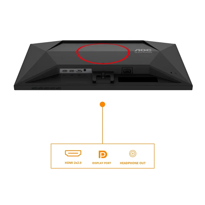 Monitor aoc g4 24g4hre 23.8" 1920 x 1080 pixeles full hd led negro, rojo