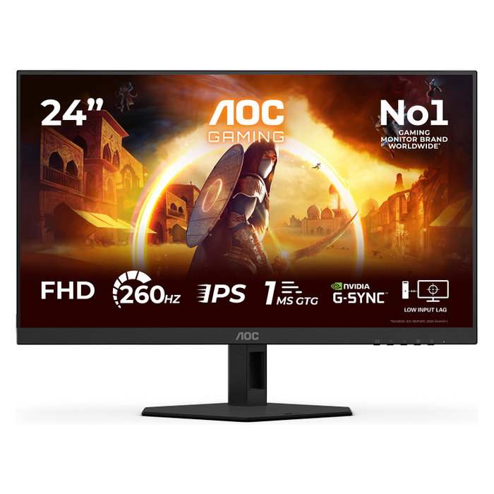 AOC 24G4HRE Monitor Gaming 23.8 pulgadas Fast IPS 200 Hz Full HD AOC 24G4HRE Monitor Gaming 23.8 pulgadas Fast IPS 200 Hz Full HD