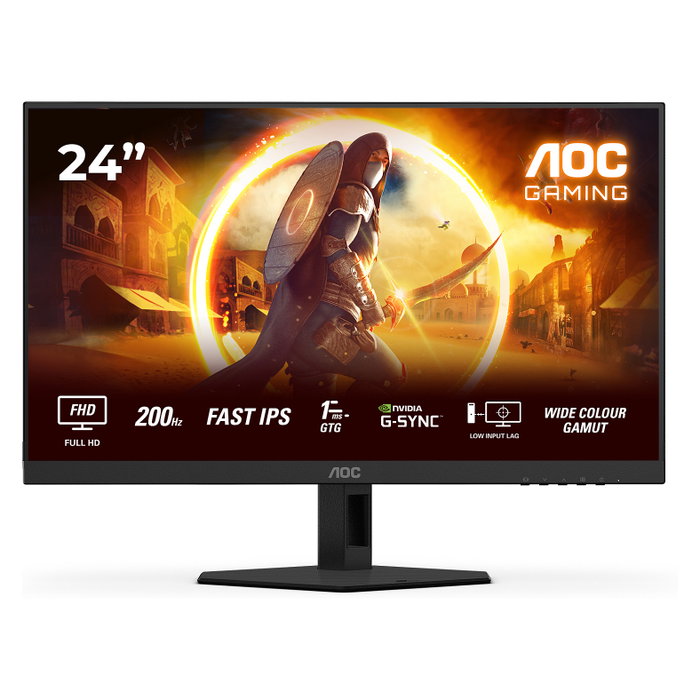 AOC Monitor Gaming 24G4HRE 23.8 pulg Full HD Fast IPS Negro/Rojo