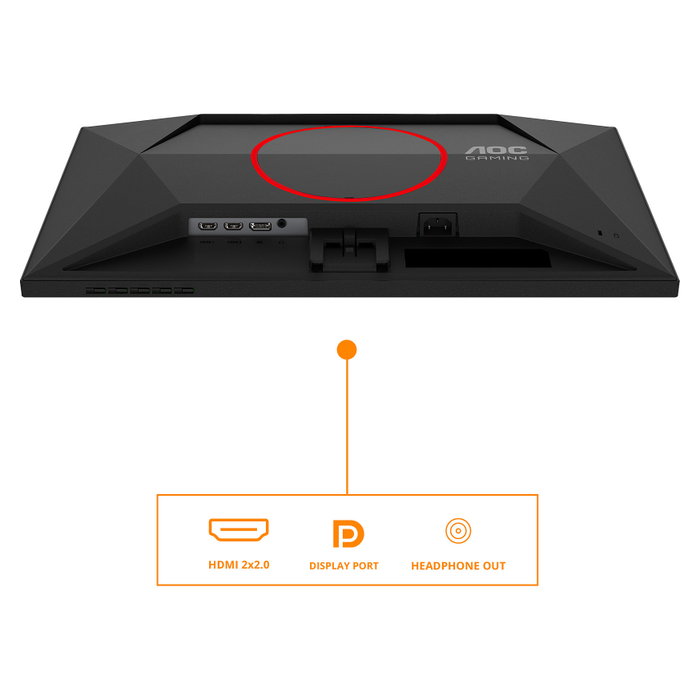 AOC Monitor Gaming 24G4HRE 23.8 pulg Full HD Fast IPS Negro/Rojo