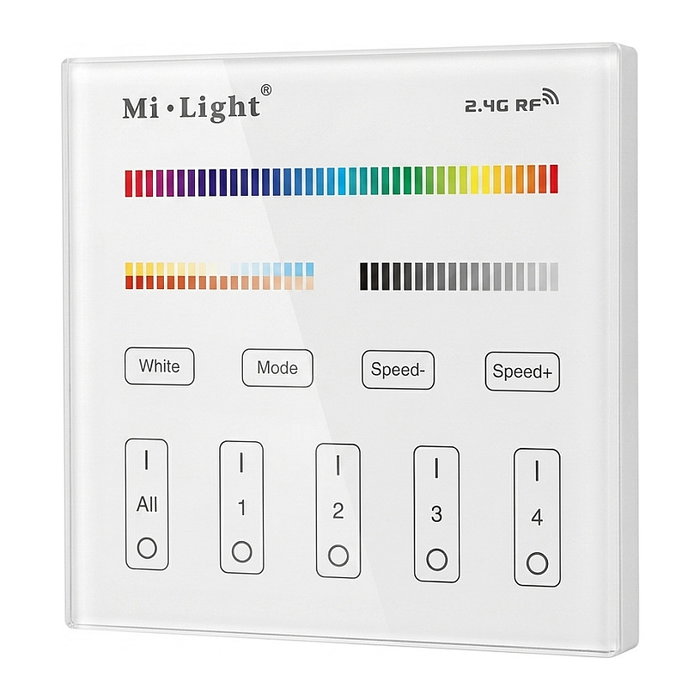 Miboxer LED Fernbedienung Smart Panel RGB-WW (RGB-CCT) 4 Zonen *Milight/Miboxer* Miboxer LED Fernbedienung Smart Panel RGB-WW (RGB-CCT) 4 Zonen *Milight/Miboxer*