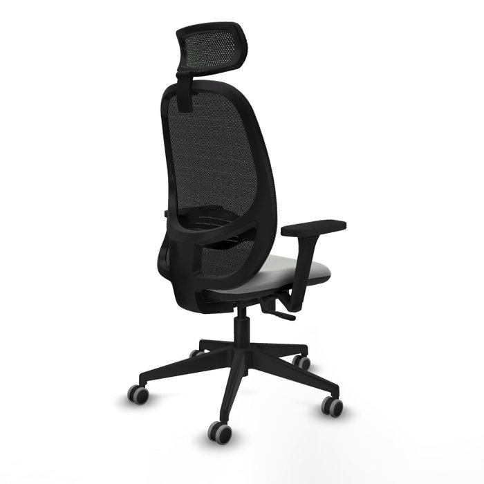PIQUERAS Y CRESPO Silla de oficina Cilanco con mecanismo Sincro, Gris claro y Negro