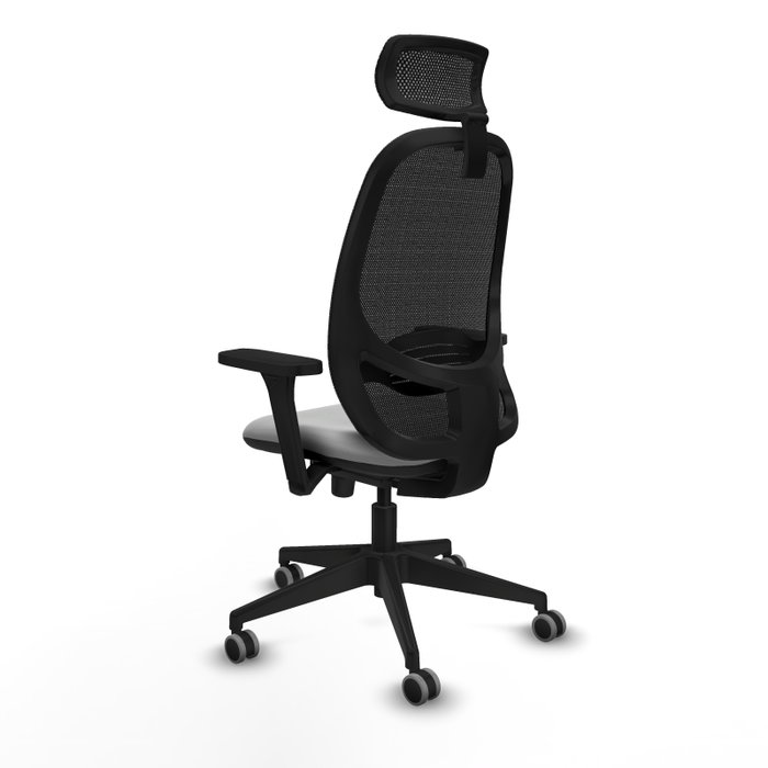PIQUERAS Y CRESPO Silla de oficina Cilanco con mecanismo Sincro, Gris claro y Negro