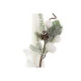 DKD Home Decor Set de 4 Velas de Cera de Parafina y Cristal Blanco