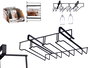 Kinvara Soporte Negro Metal Copas 35 x 7 x 25.5 cm (Set de 6)