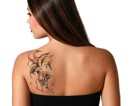 Tatuaje temporal de zorro tribal para hombro o espalda