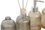 DKD Home Decor Set de Baño de 3 Piezas de Cristal y Bambú Surtido