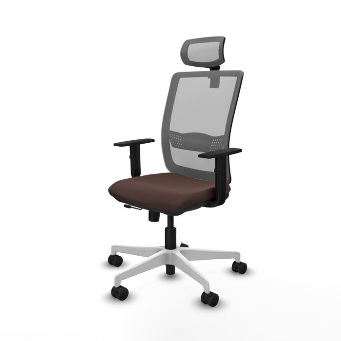 PIQUERAS Y CRESPO Silla de oficina Haches con mecanismo Sincro/Traslack Marrón y Gris