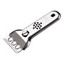 San Ignacio Rascador para vitrocerámica de acero inoxidable con 3 cuchillas, 13.4 x 4.5 cm