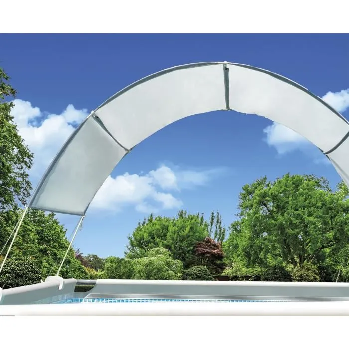 Intex Toldo Vela para Piscinas Elevadas Redondas o Rectangulares hasta 2.74M, Protección UPF 50+