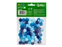 Liderpapel Pompones de colores tonalidades azules 1,5 cm con 80 unidades