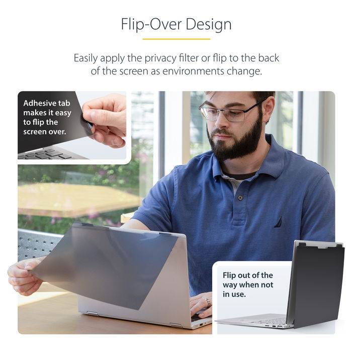 StarTech Filtro de Privacidad para Portátil 13.5 Pulgadas 3:2 Táctil Anti Luz Azul Antirreflejo