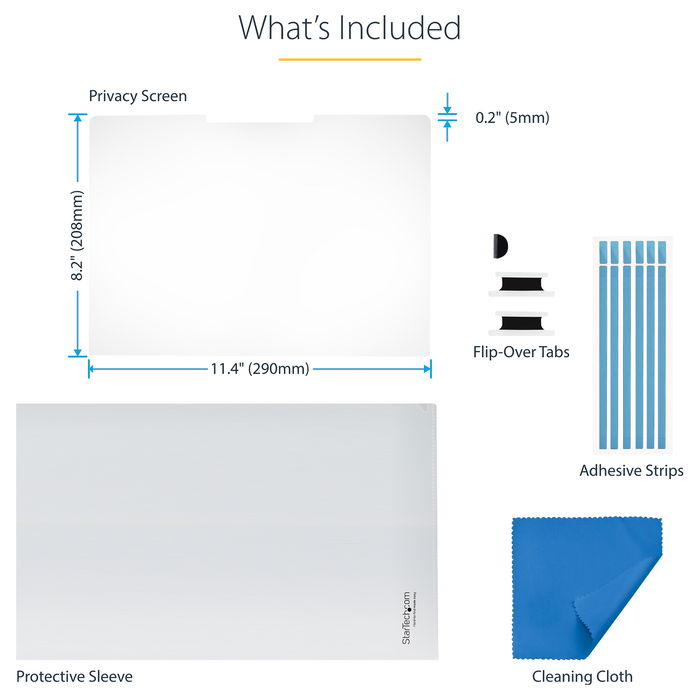 StarTech Filtro de Privacidad para Portátil 13.5 Pulgadas 3:2 Táctil Anti Luz Azul Antirreflejo