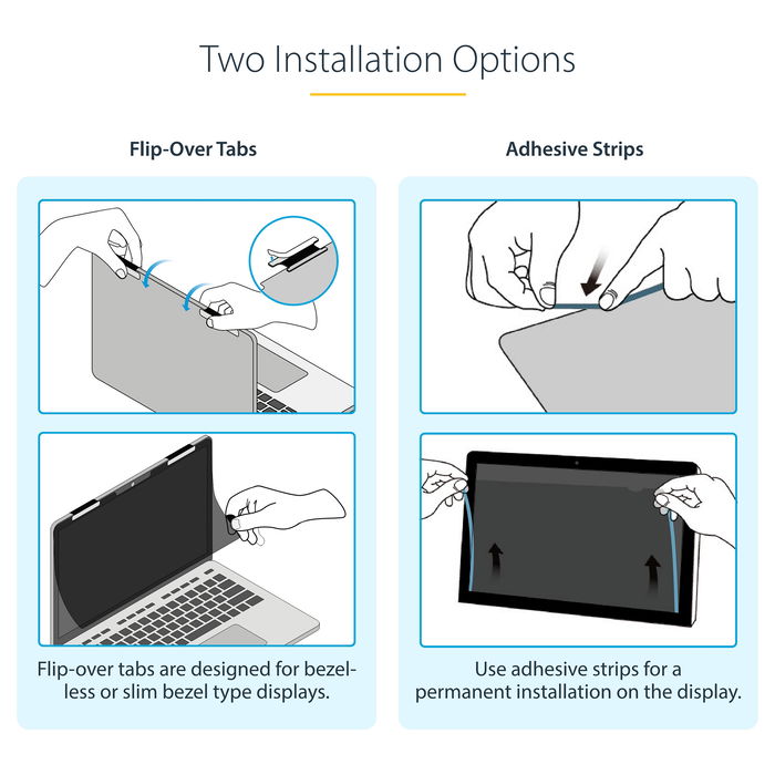 StarTech Filtro de Privacidad para Portátil 13.5 Pulgadas 3:2 Táctil Anti Luz Azul Antirreflejo