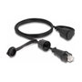DeLOCK Cable de red Cat.6 STP RJ45 macho a RJ45 macho IP68 1 m negro