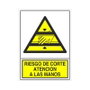DUVER Señal de Plástico Riesgo de Corte Atención las Manos 295x210 mm