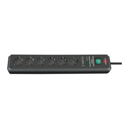 Brennenstuhl Secure-Tec 6x 2m 19.5kA Negro